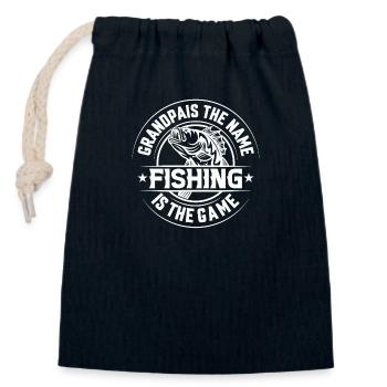 fisch, fisch, angeln, see, meer, angeln, fauna, exotisch - Verschließbarer Geschenkbeutel aus Baumwolle (14x20cm) - Navy - Vorne