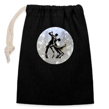 Soirée bal avec danseurs de tango - Sac cadeau en coton avec cordon (14 x 20 cm) - noir - Devant