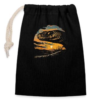Snakes - Closable cotton gift bag (14x20cm) - black - Front