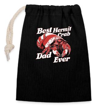 Meilleur papa bernard-l’ermite - Sac cadeau en coton avec cordon (14 x 20 cm) - noir - Devant