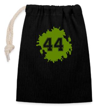 blob 44 - Closable cotton gift bag (14x20cm) - black - Front