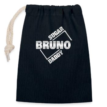 Bruno als Sugardaddy - Verschließbarer Geschenkbeutel aus Baumwolle (14x20cm) - Navy - Vorne