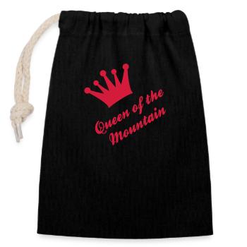 Climbing - Closable cotton gift bag (14x20cm) - black - Front
