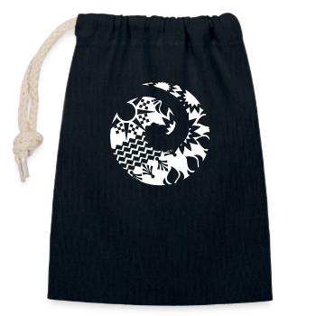 Maori Welle Koru Tattoo Tattoo Stamme Formen Gift - Verschließbarer Geschenkbeutel aus Baumwolle (14x20cm) - Navy - Vorne