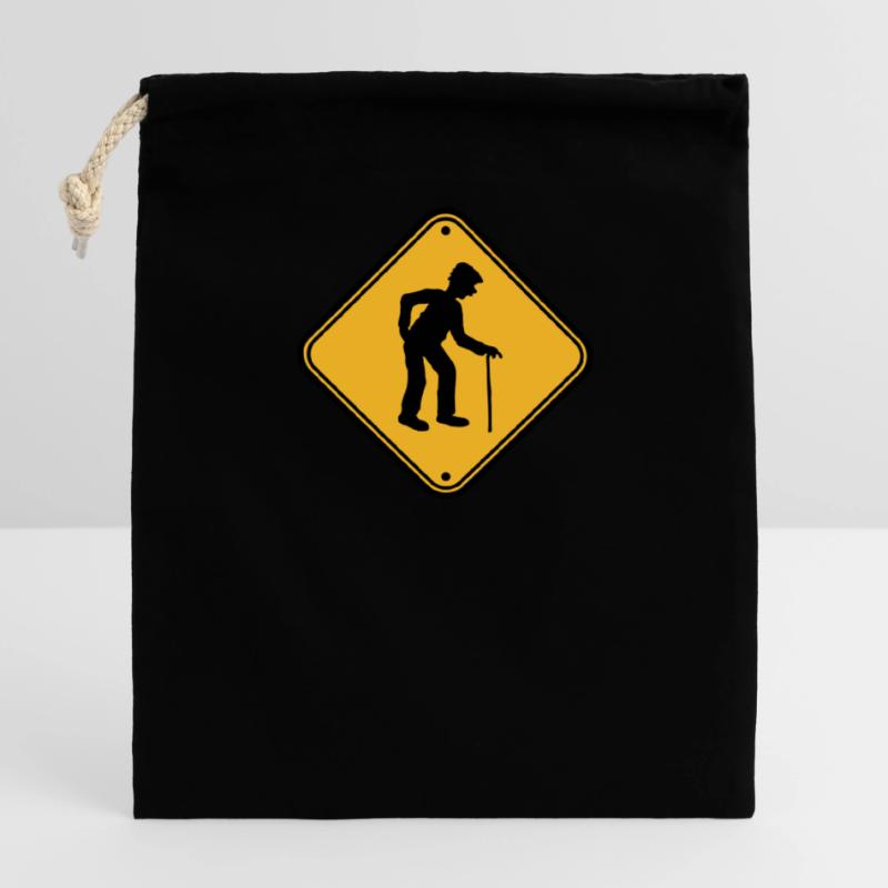 Shield attention danger danger caution note warn Closable cotton gift bag (14x20cm)