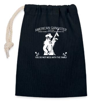 AMERICAN GANGSTER (s) - Sac cadeau en coton avec cordon (14 x 20 cm) - bleu marine - Devant