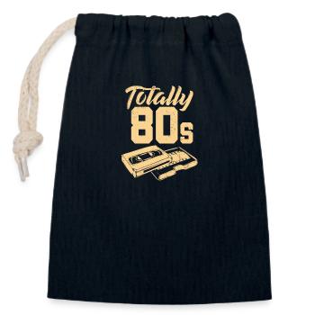Totally 80s Vitage Retro Total 80s - Closable cotton gift bag (14x20cm) - navy - Front
