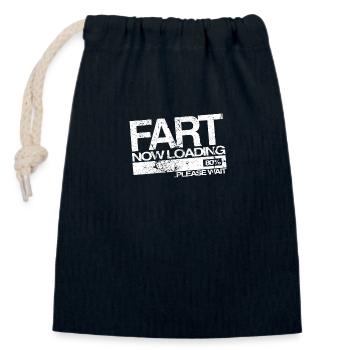 Sayings funny gift idea - Closable cotton gift bag (14x20cm) - navy - Front