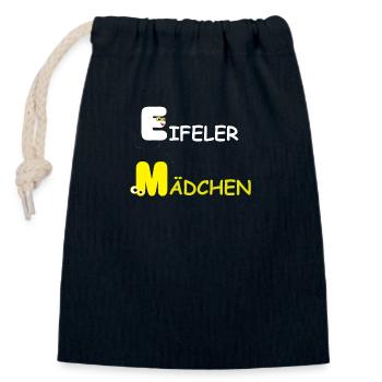 Eifel Shirt,Eifeler Mädchen , Humor Eiflerin - Verschließbarer Geschenkbeutel aus Baumwolle (14x20cm) - Navy - Vorne