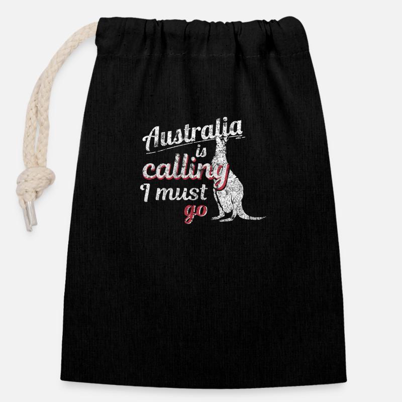 Australia - Closable cotton gift bag (14x20cm) - black