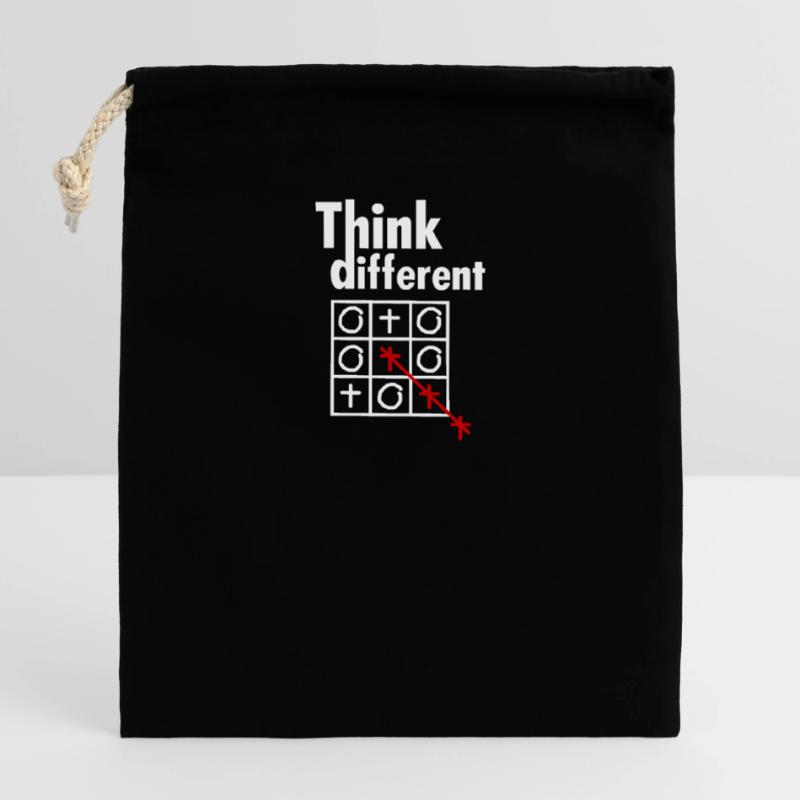 Think different B Closable cotton gift bag (14x20cm)