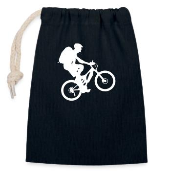 Biker - Verschließbarer Geschenkbeutel aus Baumwolle (14x20cm) - Navy - Vorne