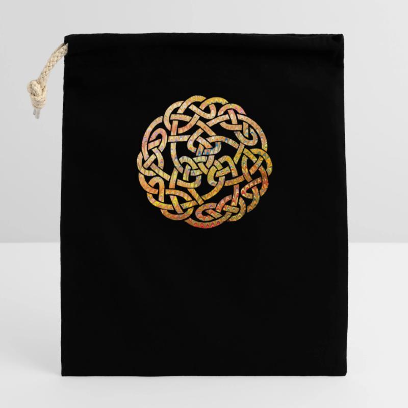 Celtic knot 5 e 37 Closable cotton gift bag (14x20cm)