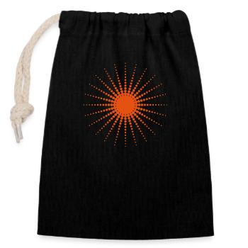 rayons soleil été 70 ligne ligne rangée kuns - Sac cadeau en coton avec cordon (14 x 20 cm) - noir - Devant