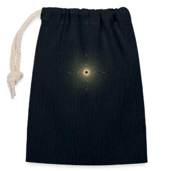 Gothic - black sun / Schwarze Sonne - Closable cotton gift bag (14x20cm) - navy - Front