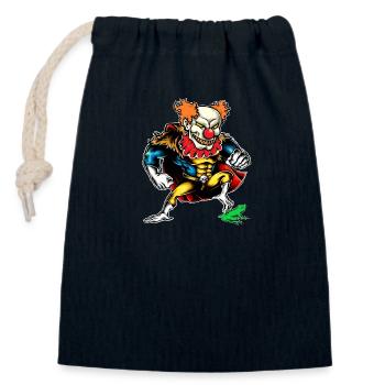 Böser Horror Clown mit Frosch T-Shirt Hero - Verschließbarer Geschenkbeutel aus Baumwolle (14x20cm) - Navy - Vorne