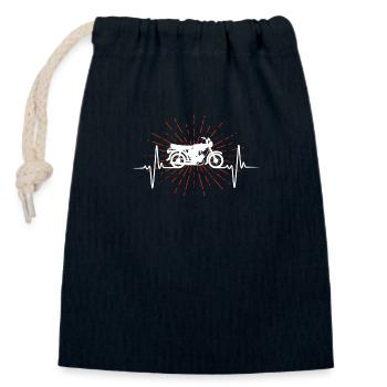 Simson Moped S51 Oldtimer Geschenk Design - Verschließbarer Geschenkbeutel aus Baumwolle (14x20cm) - Navy - Vorne