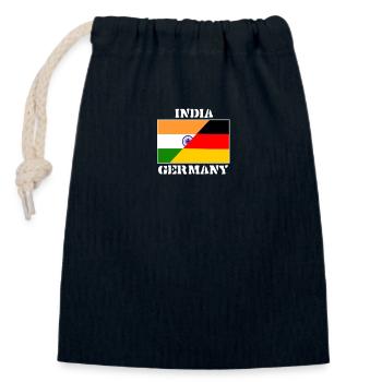 Deutschland Indien Freundschaft,India Germany,flag - Verschließbarer Geschenkbeutel aus Baumwolle (14x20cm) - Navy - Vorne