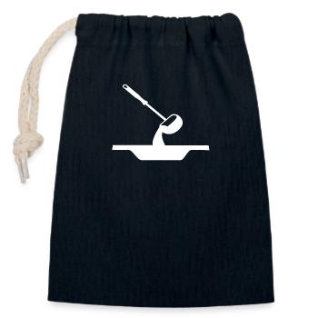 Suppe Suppenlöffel - Verschließbarer Geschenkbeutel aus Baumwolle (14x20cm) - Navy - Vorne