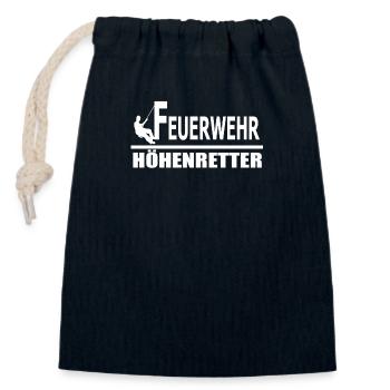 Feuerwehr Höhenretter,112 Outfit Bergrettung shirt - Verschließbarer Geschenkbeutel aus Baumwolle (14x20cm) - Navy - Vorne
