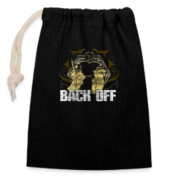 Glace hobby de hockey cadeau - Sac cadeau en coton avec cordon (14 x 20 cm) - noir - Devant