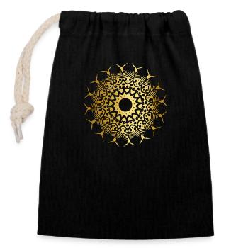 Rune Celts symbol gift ornament culture spirit - Closable cotton gift bag (14x20cm) - black - Front