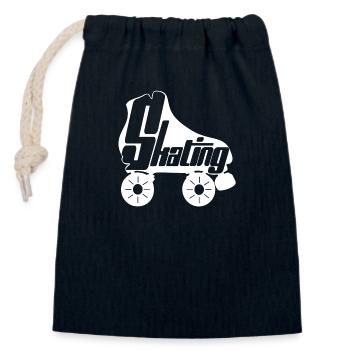 roller skating roller skating roller skating 5 - Closable cotton gift bag (14x20cm) - navy - Front