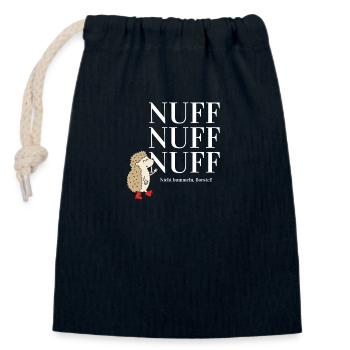Nuff nuff nuff - Nicht bummeln Borstel! - weiß - Verschließbarer Geschenkbeutel aus Baumwolle (14x20cm) - Navy - Vorne