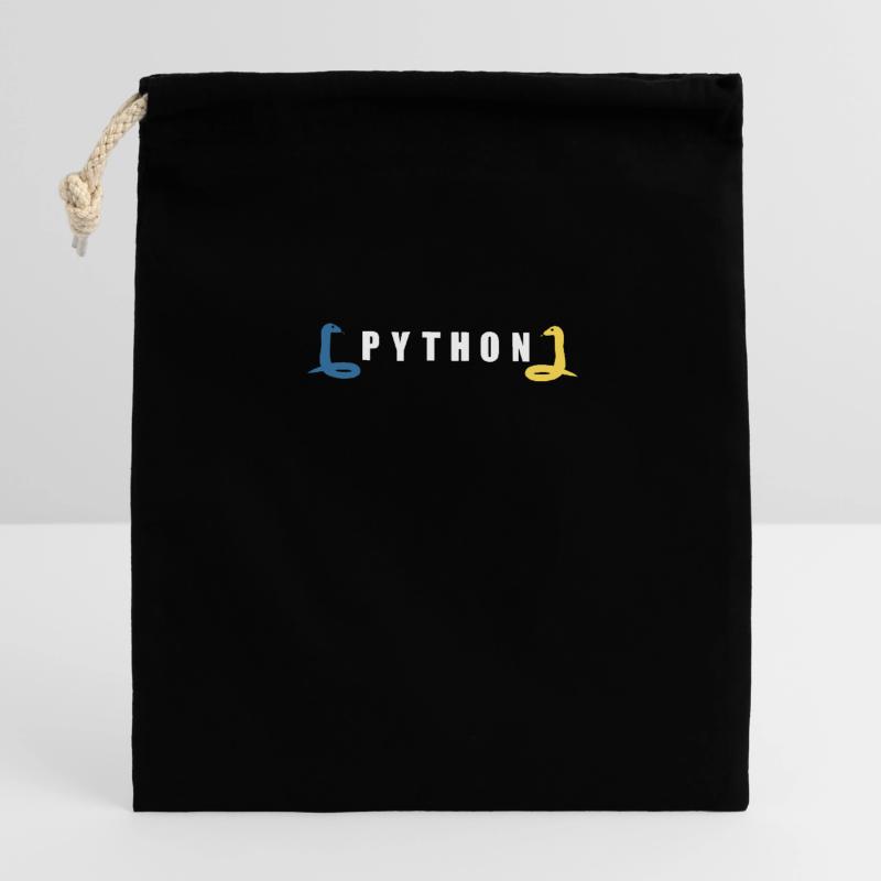 Python Entwickler Programmierer Coder Geschenkidee Verschließbarer Geschenkbeutel aus Baumwolle (14x20cm)