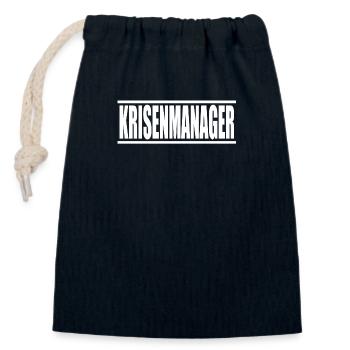 Krisenmanager,Notfall Katastrophe Unglück Shirt - Verschließbarer Geschenkbeutel aus Baumwolle (14x20cm) - Navy - Vorne