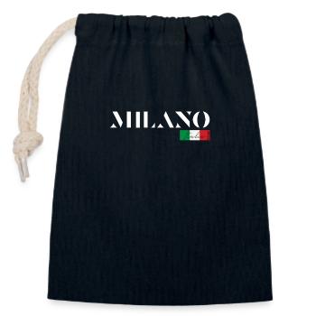 MILAN MILANO ITALY HOLIDAY ISLAND (f) - Closable cotton gift bag (14x20cm) - navy - Front