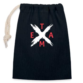 Team Cross Crew Crew - Closable cotton gift bag (14x20cm) - navy - Front