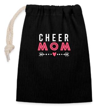Cheerleading Cheer Mom Lustige Geschenkidee - Verschließbarer Geschenkbeutel aus Baumwolle (14x20cm) - Schwarz - Vorne