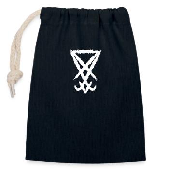 Le sceau de Satan - Sac cadeau en coton avec cordon (14 x 20 cm) - bleu marine - Devant