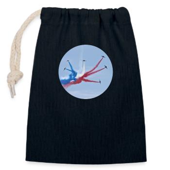 Patrouille de France air and patriot meeting - Closable cotton gift bag (14x20cm) - navy - Front