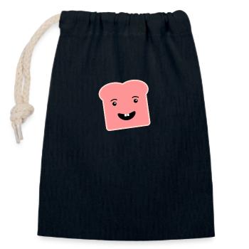 Toast - Brot Geschenke - Verschließbarer Geschenkbeutel aus Baumwolle (14x20cm) - Navy - Vorne