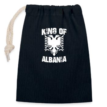 Albanien - Verschließbarer Geschenkbeutel aus Baumwolle (14x20cm) - Navy - Vorne