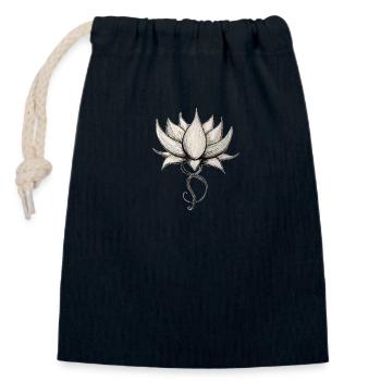 Lotus Original - Verschließbarer Geschenkbeutel aus Baumwolle (14x20cm) - Navy - Vorne