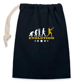 Tennis Tennisspieler Evolution Lustig für Herren - Verschließbarer Geschenkbeutel aus Baumwolle (14x20cm) - Navy - Vorne