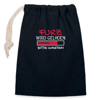 Furz wird geladen - Verschließbarer Geschenkbeutel aus Baumwolle (14x20cm) - Navy - Vorne
