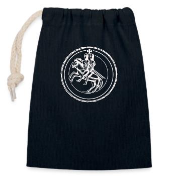 Knights Templar Seal of the Knights Templar gift idea - Closable cotton gift bag (14x20cm) - navy - Front