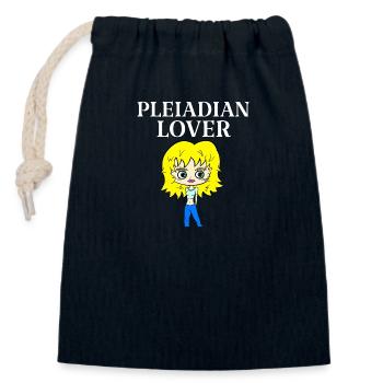 PLEIADIAN LOVER - Closable cotton gift bag (14x20cm) - navy - Front
