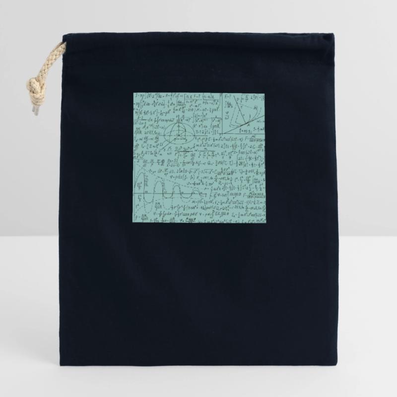 Math Equation Pattern, Math Formula Lover Gift Closable cotton gift bag (14x20cm)