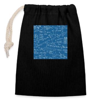 Modèle d’équation mathématique, Formule quadratique Cadeau mathématique - Sac cadeau en coton avec cordon (14 x 20 cm) - noir - Devant