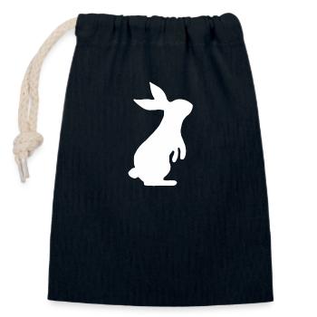 Lapin animaux de pâques cadeau lapins des animaux - Sac cadeau en coton avec cordon (14 x 20 cm) - bleu marine - Devant