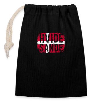 Hvide Sande, Jutland occidental, Danemark, Mer du Nord - Sac cadeau en coton avec cordon (14 x 20 cm) - noir - Devant