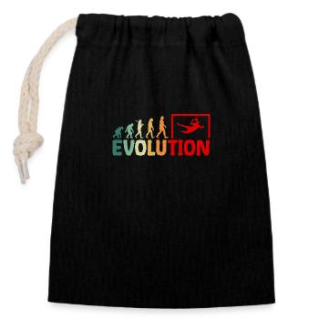Torhüter Torwart Fußball Evolution Retro Lustig - Verschließbarer Geschenkbeutel aus Baumwolle (14x20cm) - Schwarz - Vorne