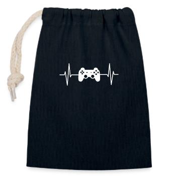 Gaming Controller - Verschließbarer Geschenkbeutel aus Baumwolle (14x20cm) - Navy - Vorne