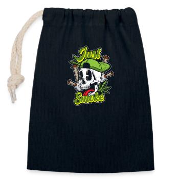 Marijuana Hemp Drugs - Closable cotton gift bag (14x20cm) - navy - Front