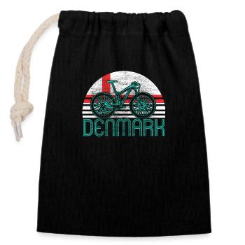 Danemark Idée de cadeau UE - Sac cadeau en coton avec cordon (14 x 20 cm) - noir - Devant